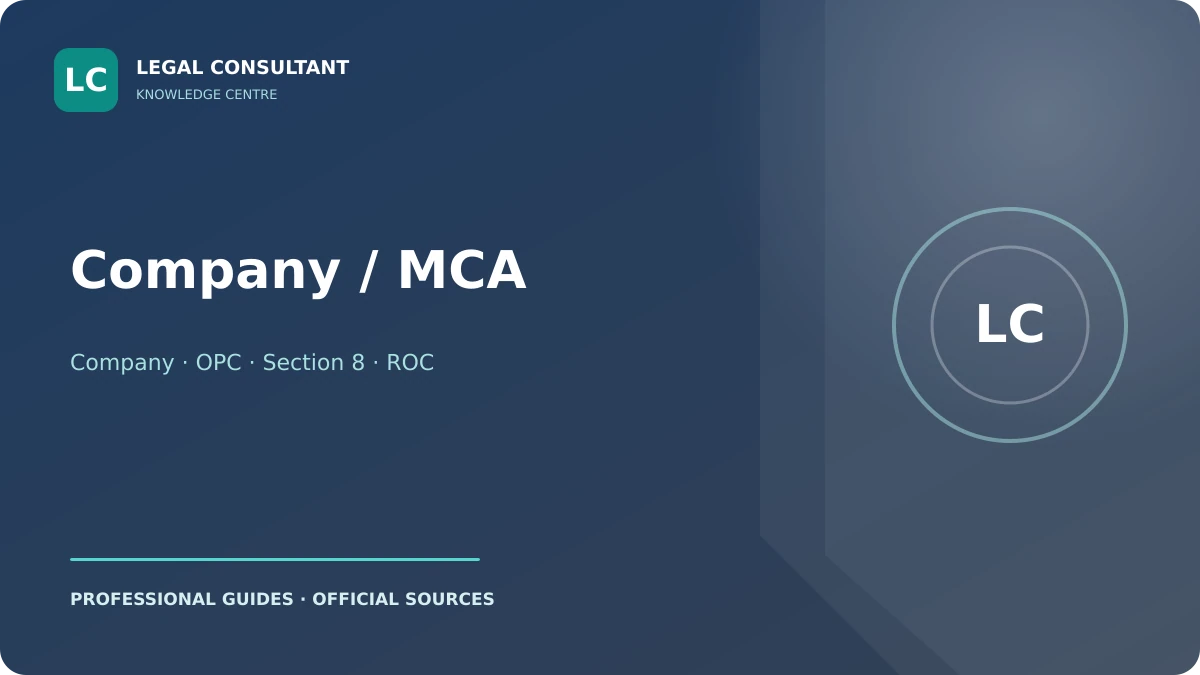 Company, MCA & LLP