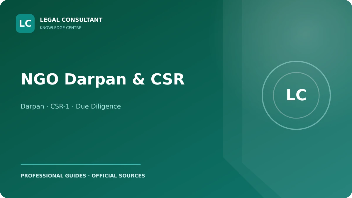 NGO Darpan & CSR