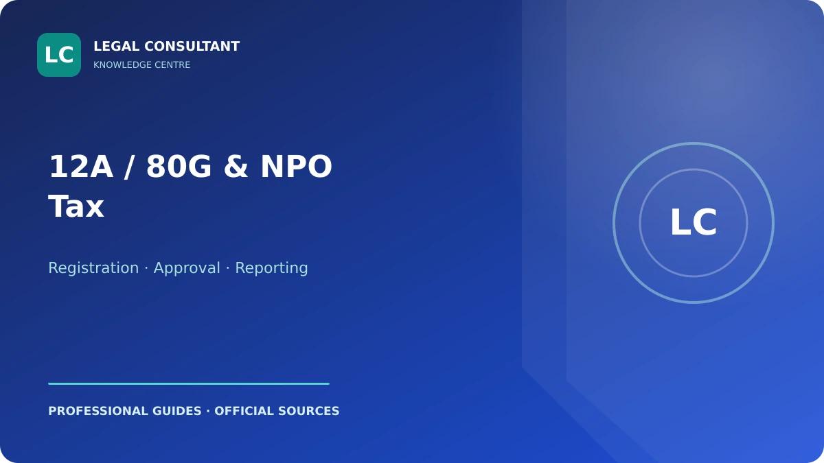 12A / 80G & NGO Tax