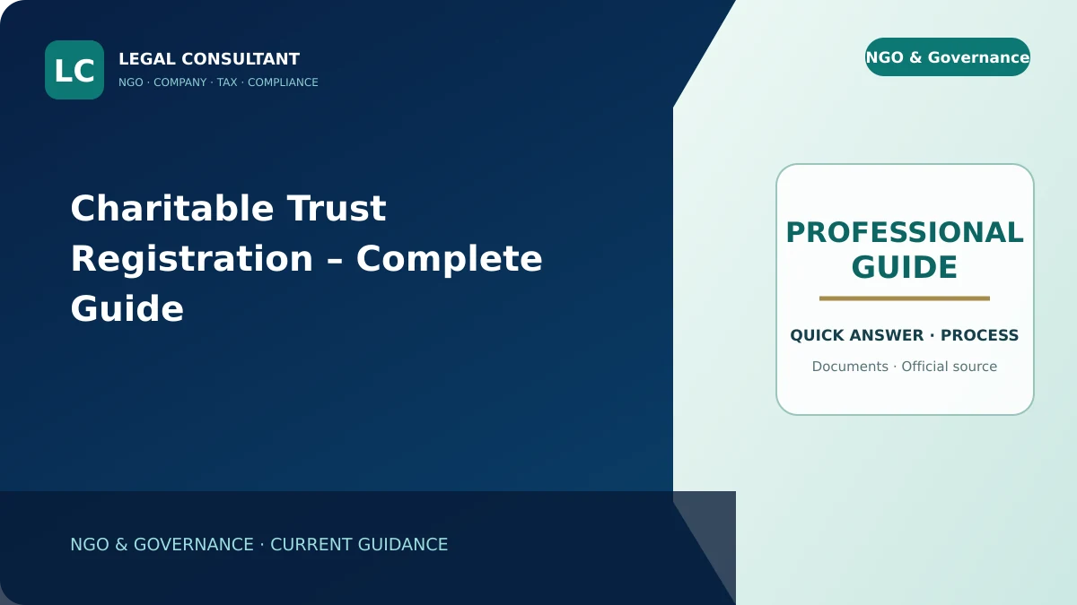Charitable Trust Registration – Complete Guide