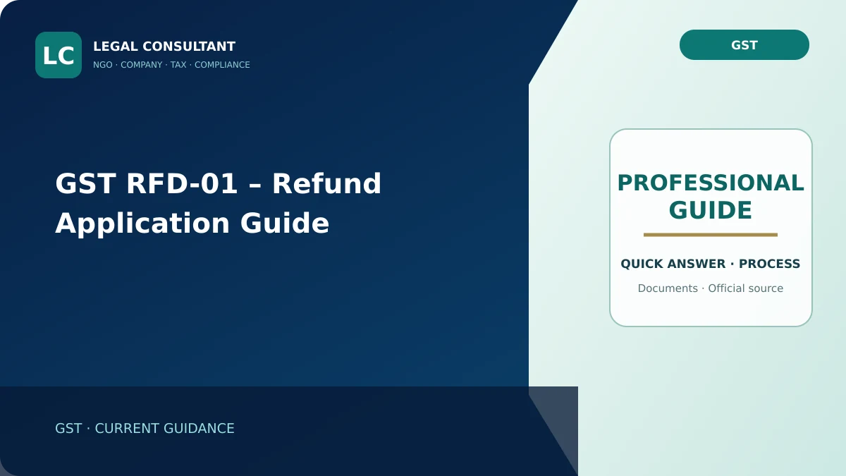 GST RFD-01 – Refund Application Guide
