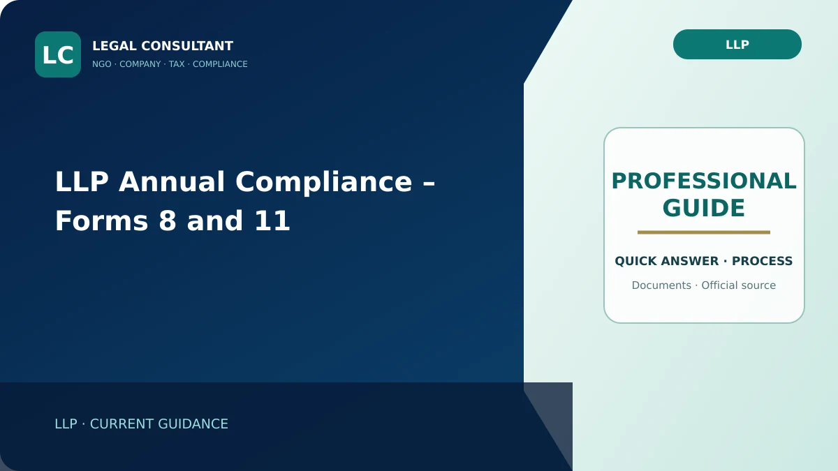 LLP Annual Compliance – Forms 8 and 11