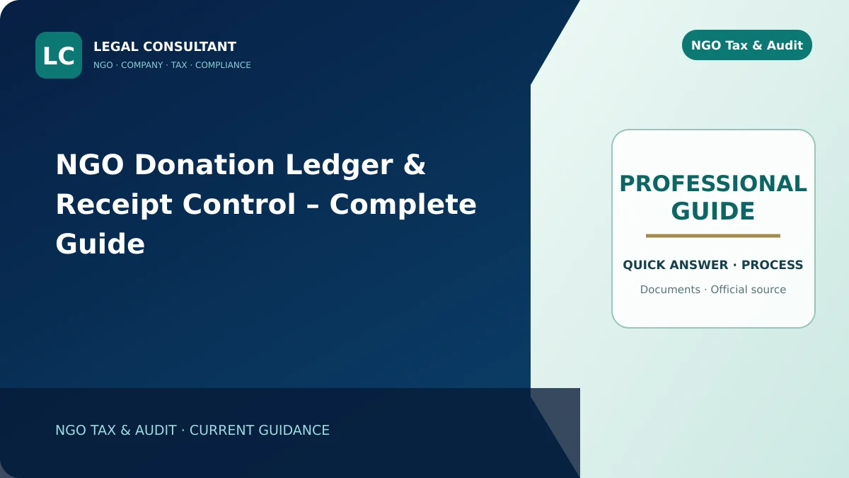 NGO Donation Ledger & Receipt Control – Complete Guide