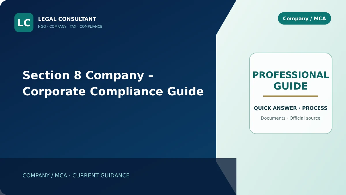 Section 8 Company – Corporate Compliance Guide
