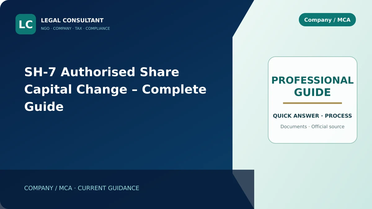 SH-7 Authorised Share Capital Change – Complete Guide