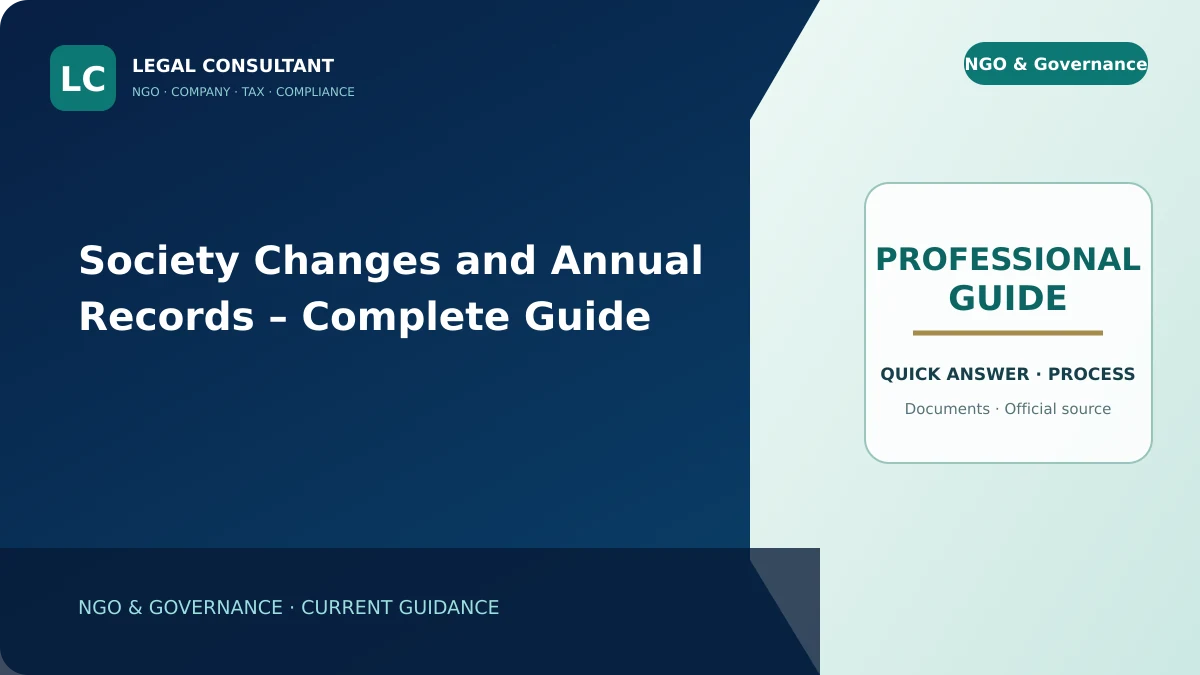Society Changes and Annual Records – Complete Guide